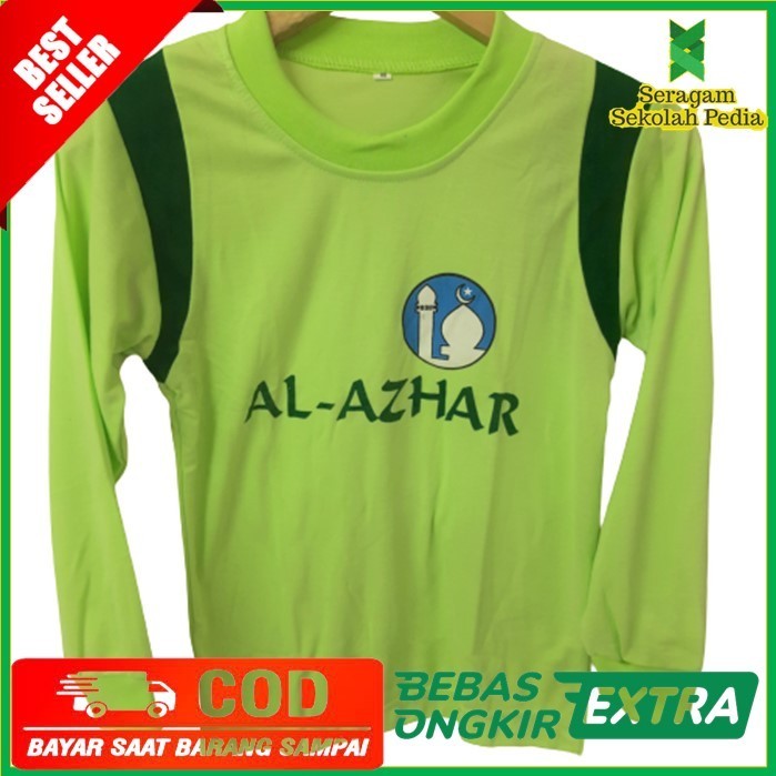 kaos olahraga sd al azhar lengan panjang / seragam sekolah sd al azhar - S