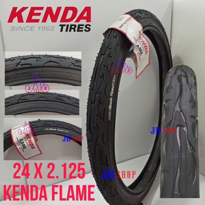 NEW BAN LUAR SEPEDA 24 X 2.125 2125 KENDA FLAME SEPEDA MTB CITY BIKE 24X2.125 24X2125 - 24X2125 KEND