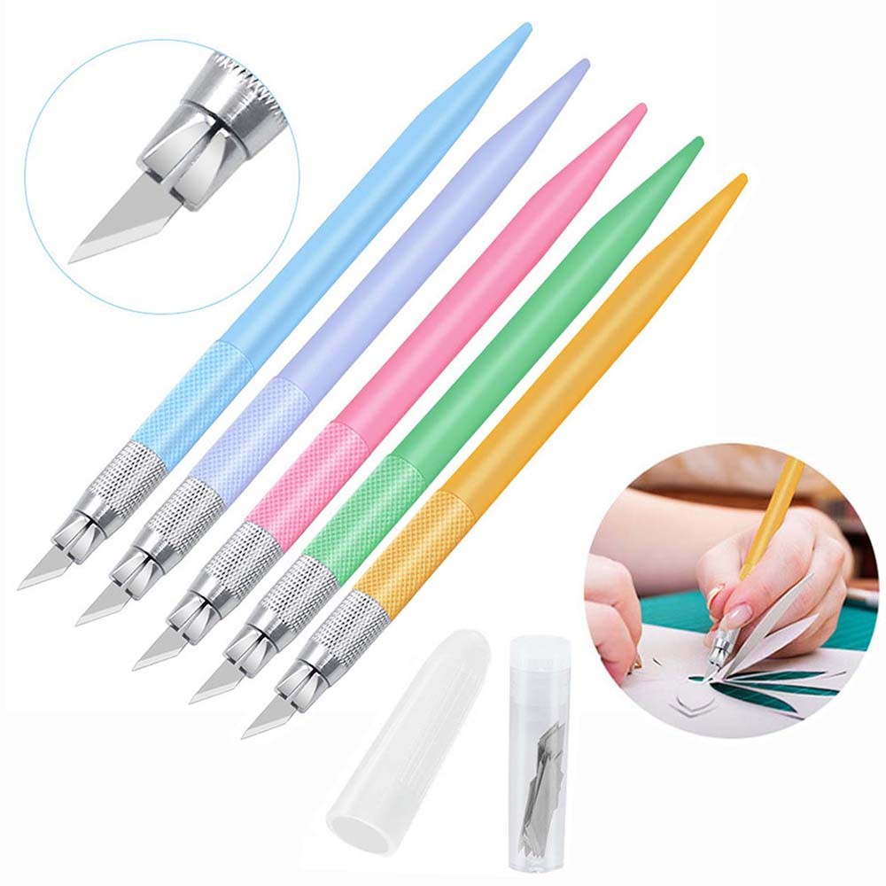 

Handle Carving Utility Knife DIY Craft Cutting Tool Non-slip Knife Paper Cutter School Art Supplies