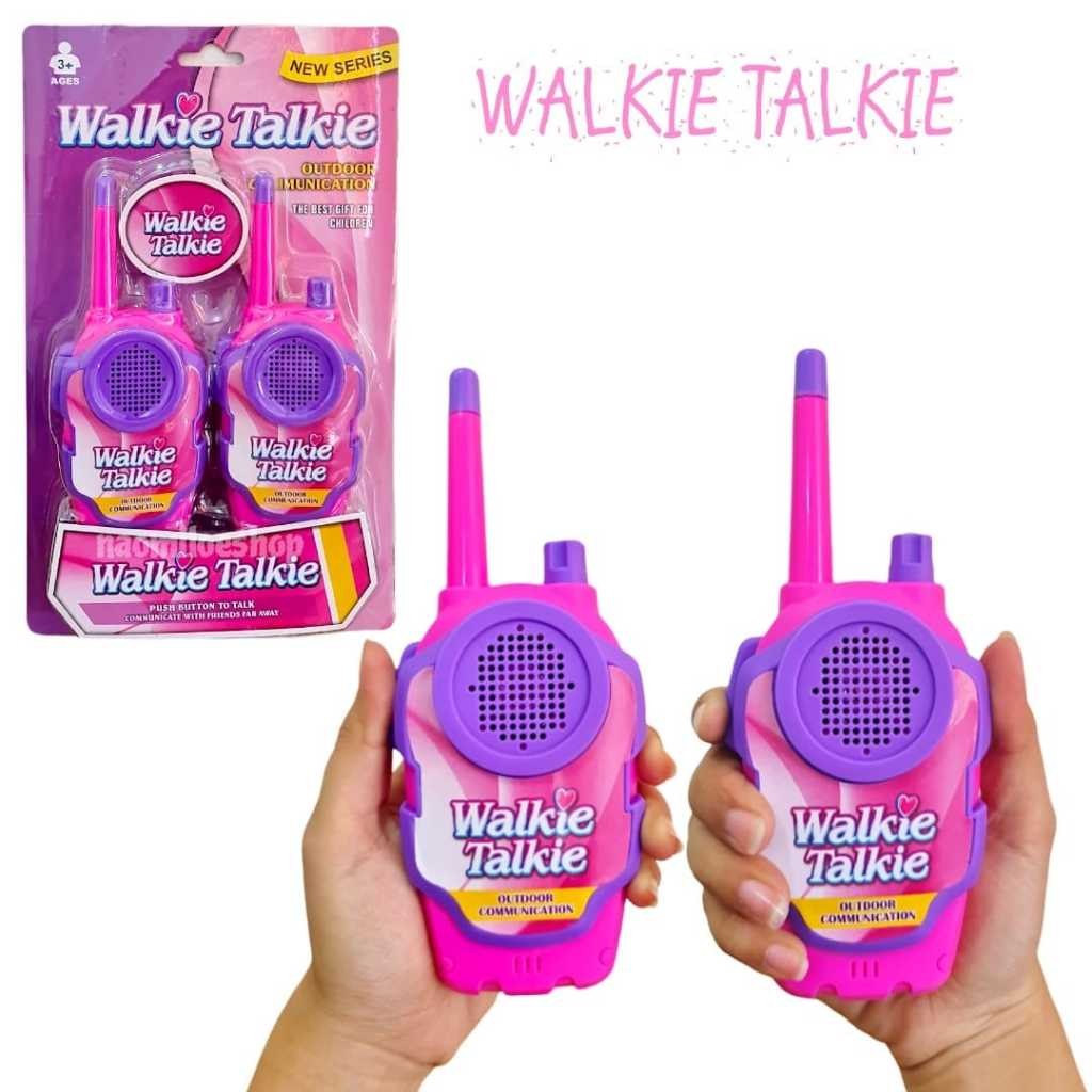 ZARISHOP.ID Mainan Walkie Talkie Pink Mainan Anak mainan telepon HT Walkie Talkie