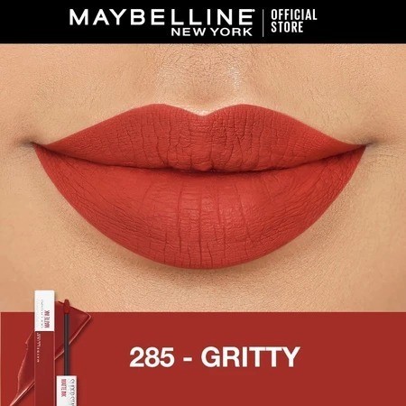Maybelline SuperStay Matte Ink New Shade Spiced Red Edition Original -  285 GRITTY