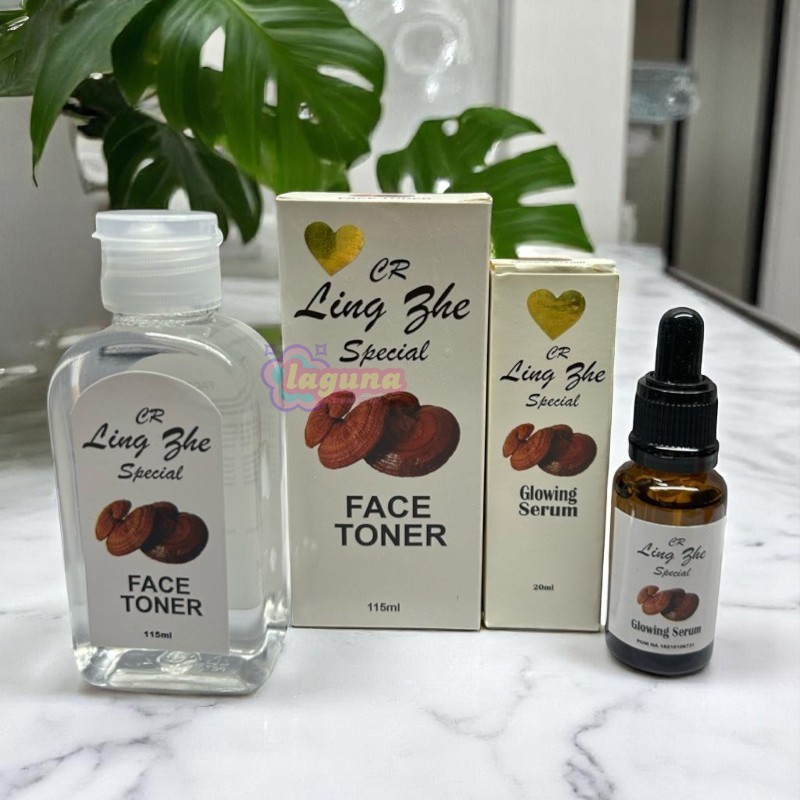 (Paket) Serum Ling shi 20ML bpom + Toner LING ZHE 115ml Bpom