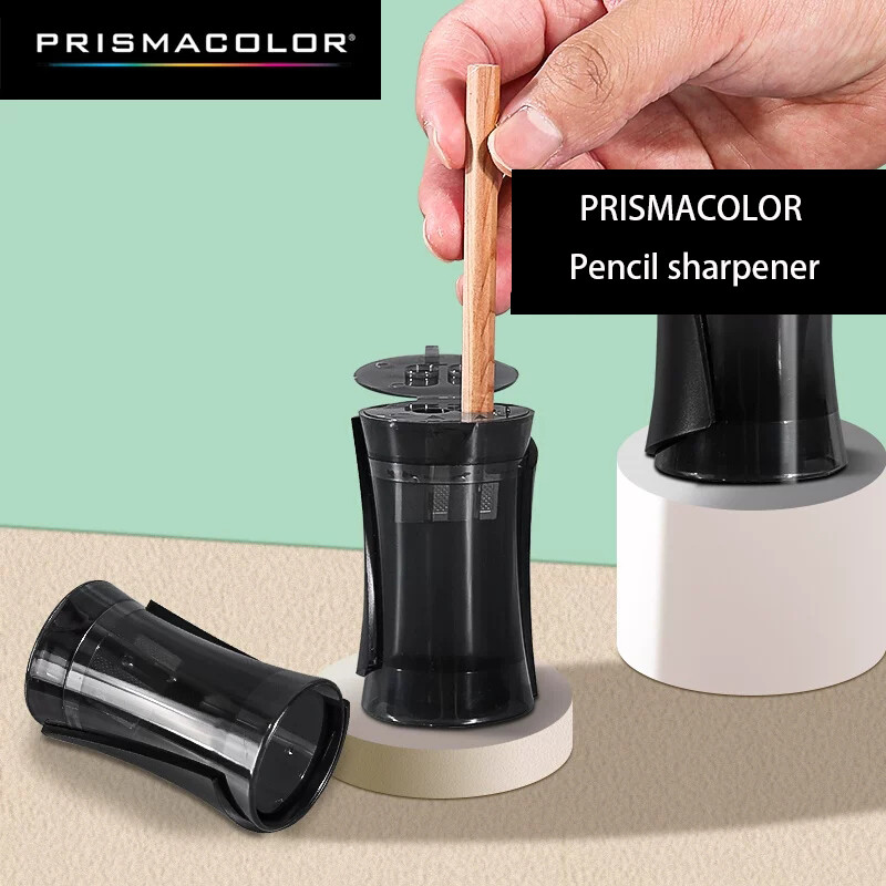 

American Prismacolor Premier Double - Hole Pencil Sharpener: Wide Point for Coverage & Fine Point for Sharp Details, Ideal for S