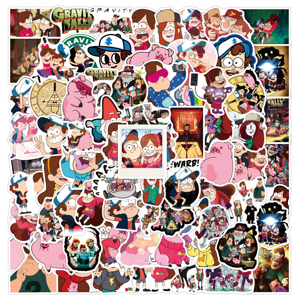 

10/30/50/100pcs Funny Disney Anime Gravity Falls Stickers Cute Cartoon Kids Sticker Toy DIY Phone Case Skateboard Luggage Decals