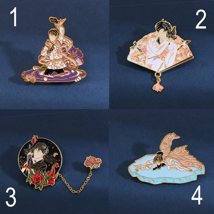 pin besi 6 cm figure skater yuzuru hanyu