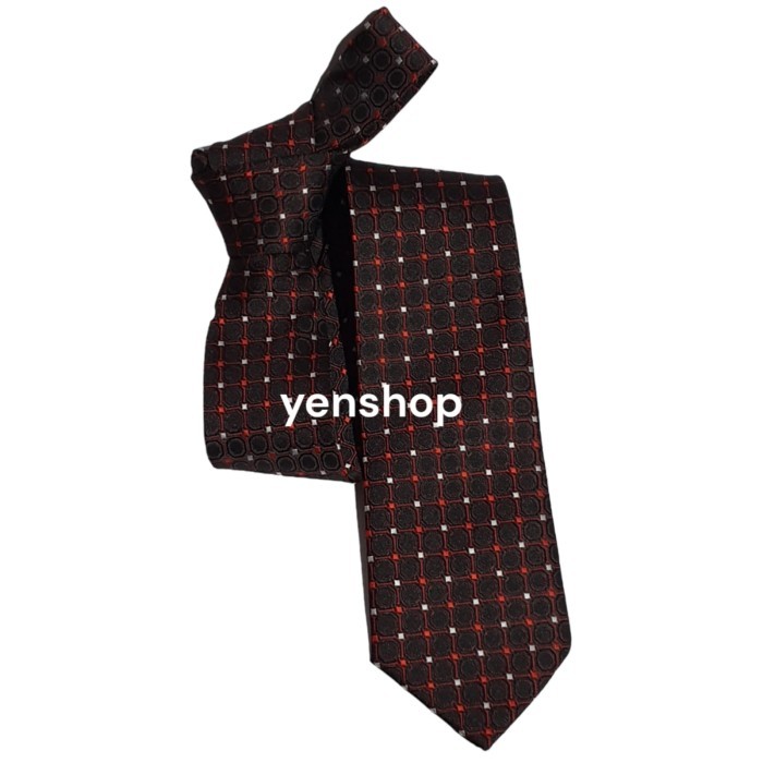 "V.NLN" - DISKON Dasi Premium Hitam Dasi Pria Dasi Kantor - Hitam Motif7