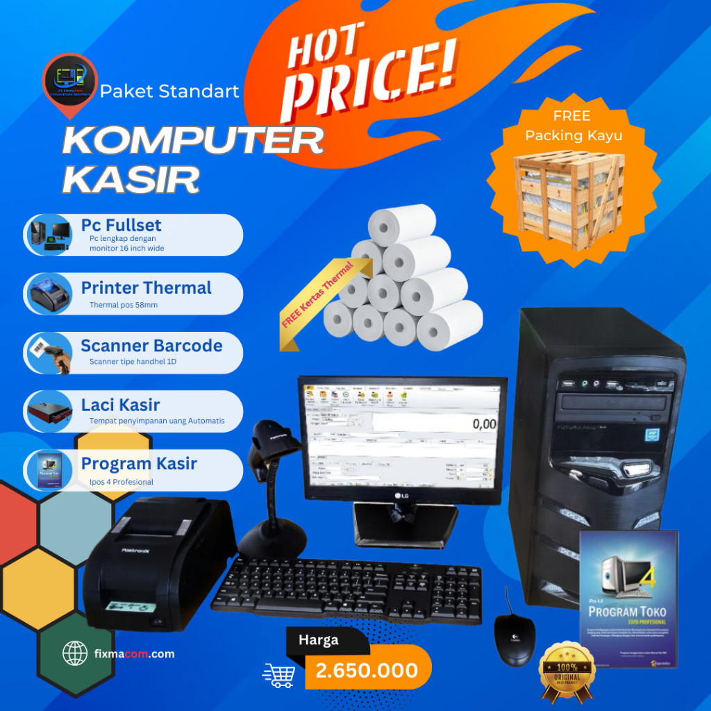 komputer set kasir Core i3