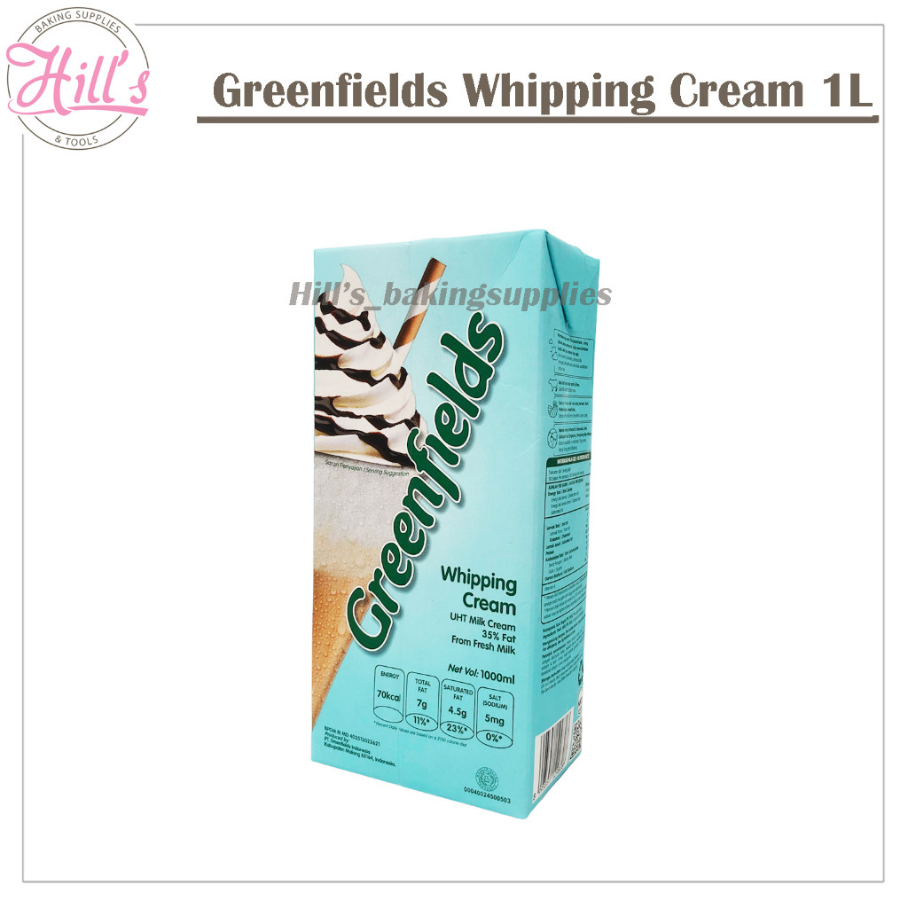 

PROMO MURAH !!! GREENFIELDS WHIPPING CREAM 1 LITER / WHIP CREAM 1 L / DAIRY / WHIPING CREAM