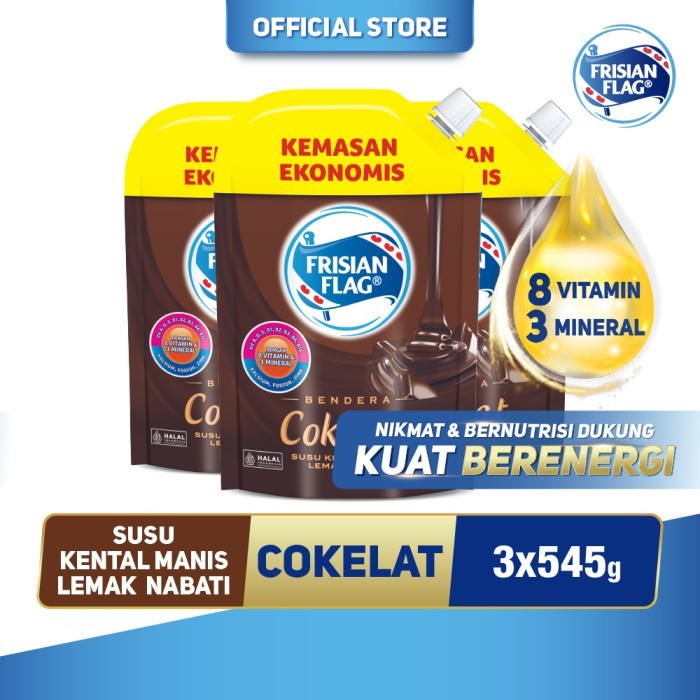 

Frisian Flag Bendera Kental Manis Cokelat Pouch 545g [3 pcs]
