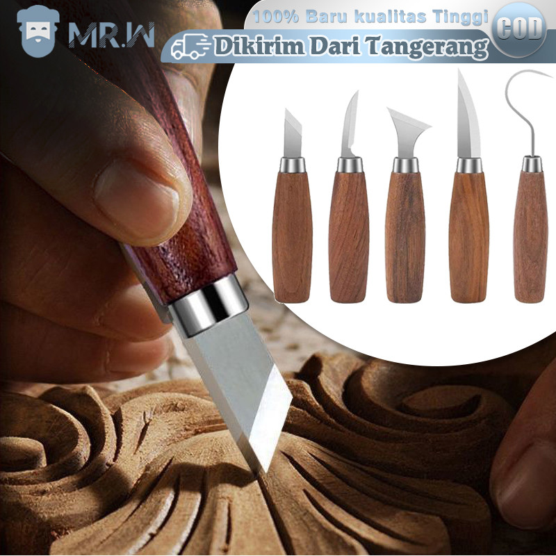 

Carving Kayu Set 5 Pcs Wood Carving Set Pisau Carving Kayu