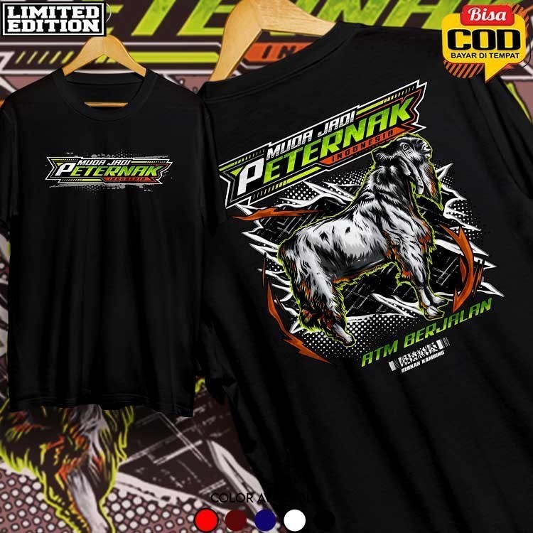 Kaos Peternak Muda Milenial - Baju Peternak Sapi Kambing Lembu Burung - Kaos Muda Peternak COD