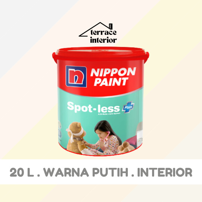 Cat Tembok Spotless Plus Nippon Paint Interior Warna Putih 20 Liter