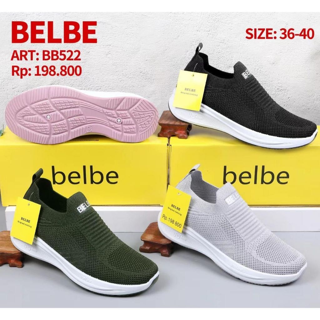 Sepatu Rajut Wanita Terbaru Belbe original  Rajut Tanpa Tali