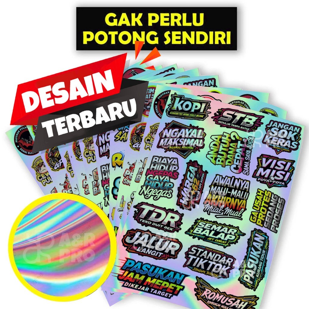 Stiker Hologram, Stiker Hologram Motor, Stiker Motor Hologram, Setiker Hologram (PACK)