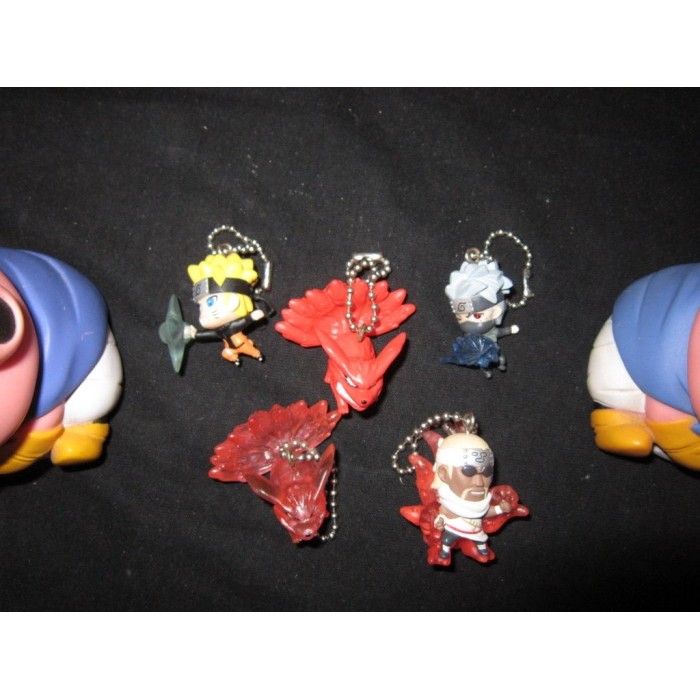 Keychain set 5 Naruto figure original tidak dijual 1an kyubi kakashi killer b
