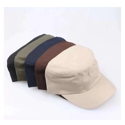 TOPI KOMANDO PRIA / TOPI MILITER POLRI SATPAM ORIGINAL LIDAH PENDEK MILITARY COMANDO CAP POL PP
