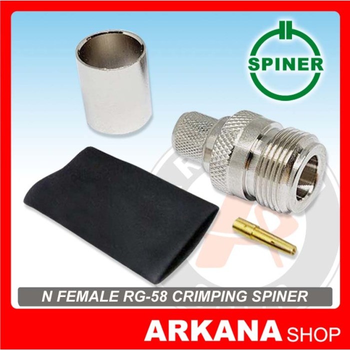 CONEKTOR KONEKTOR N FEMALE TO RG8 CRIMPING SPINER