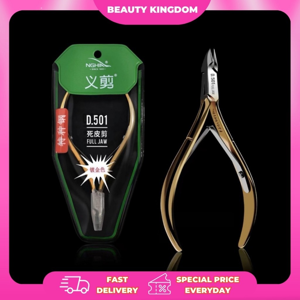 Cuticle Nipper Stainless Steel Kutikula Gunting Kuku Original / Nghia D501 Full Jaw