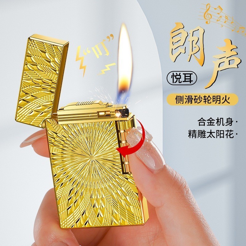 COD - Korek Dupon dua sisi DK-884 korek gas roda gerinda bunga matahari dupont. korek gas dupont sun