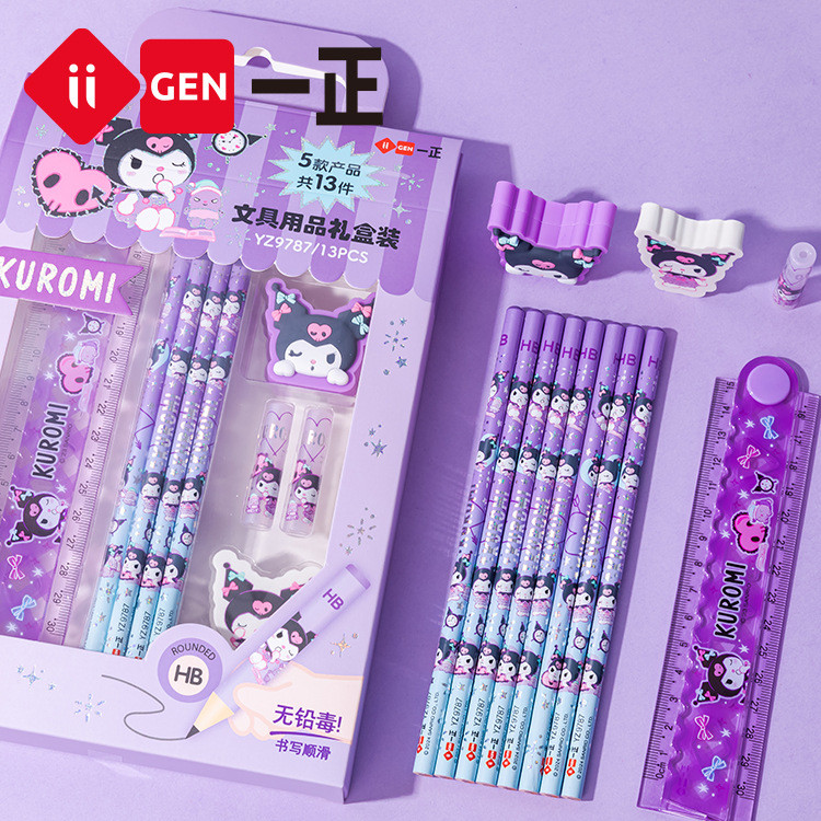 

5 IN 1 SET ALAT TULIS KUROMI ORIGINAL / STATIONARY SET KUROMI PREMIUM / ALAT TULISAN ANAK SEKOLAH SANRIO