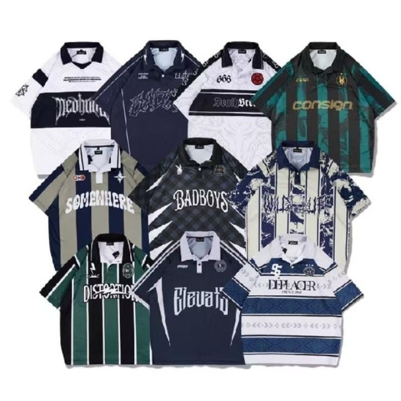 Fennel Kaos Oversized Rugby Jersey T-Shirt Cowok Premium