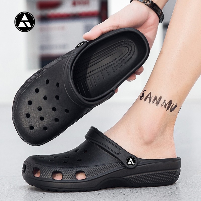 Sandal Pria Dewasa Sendal Slop Pria Karet Anti Slip Dan Sepatu Fuji Selop Import Nyaman Jibbitz Baim