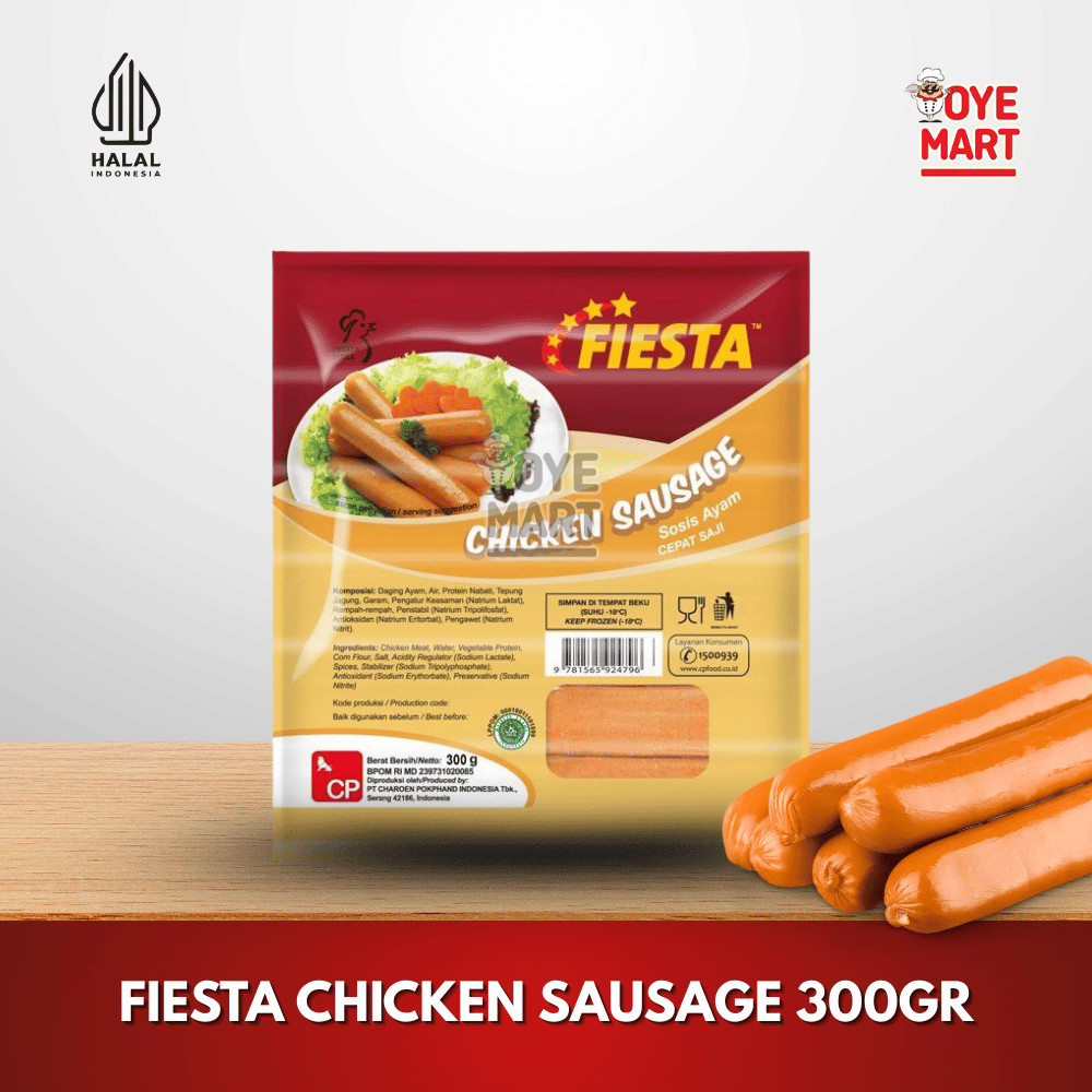 

FIESTA CHICKEN SAUSAGES 300GR ISI 9 / SOSIS AYAM