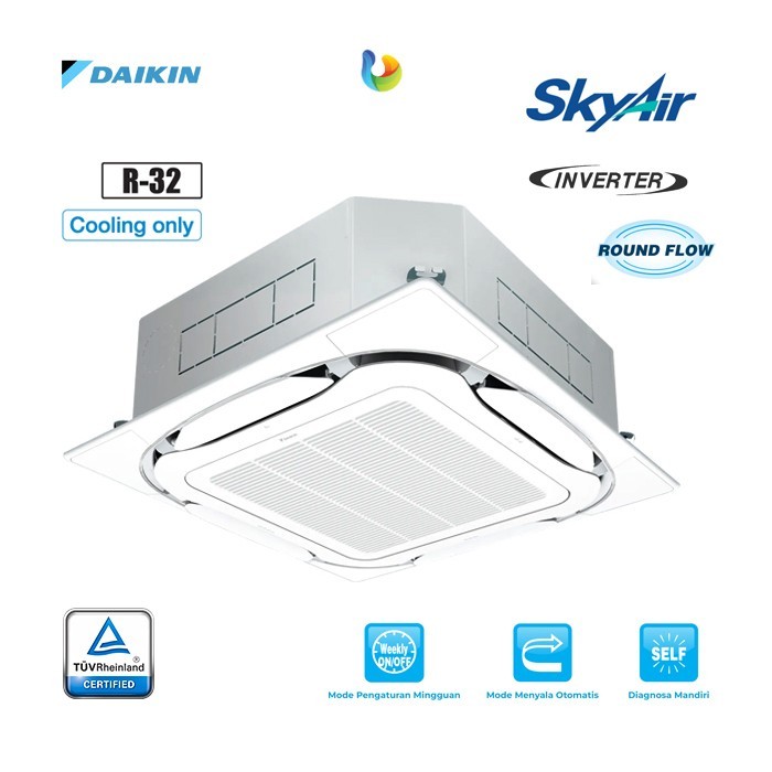 AC Daikin Cassette Inverter 3,5PK 3Phase FCFC85DVM4 Wireless-Thailand Daikin AC