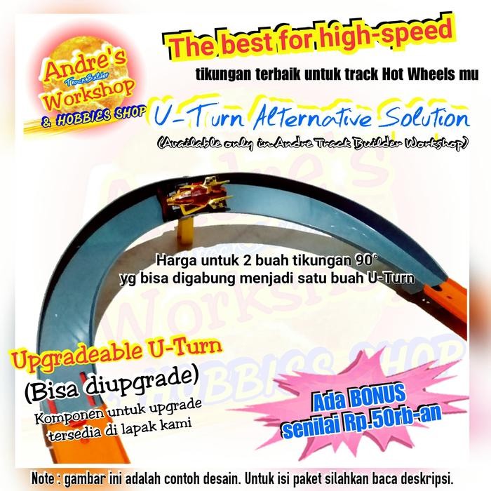 Hot Produk Alternatif U turn kompatibel Hot wheels track Hotwheels track builder Terbaik dan Terlari