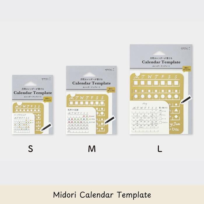 

Midori Calendar Template Monthly Block Pattern for Journaling Deco Template Kalender Bulanan - Medium
