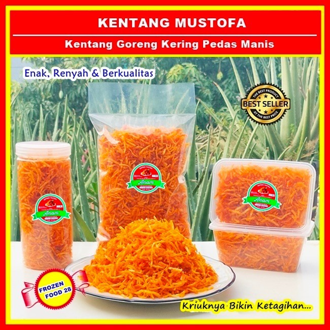 

LL Kentang Mustofa Anam, Keripik Kentang Goreng Kering Pedas Manis