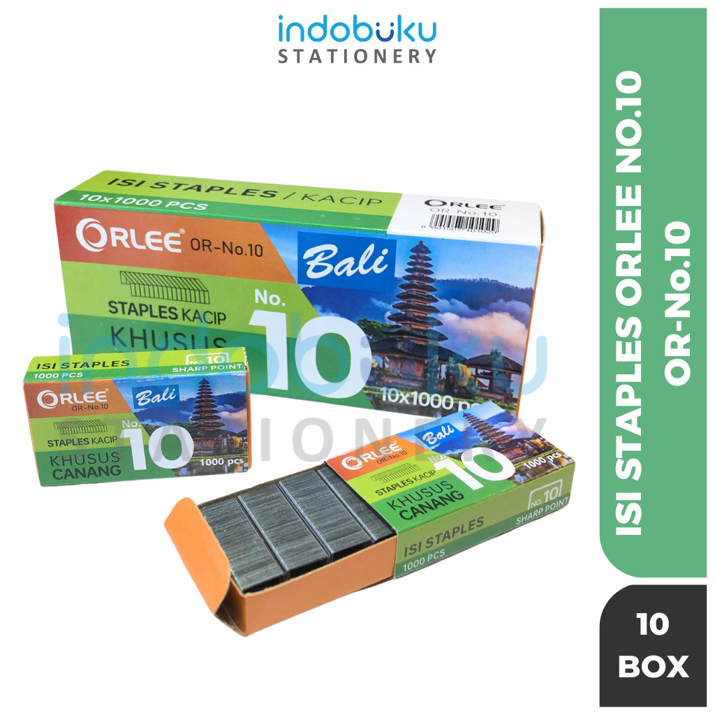 

( 10 Box ) Isi Staples ORLEE 10 Pack / Isi Staples Murah No. 10