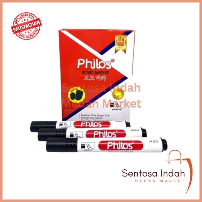 

Spidol Papan Tulis White Board Hitam Philos 12 Pcs