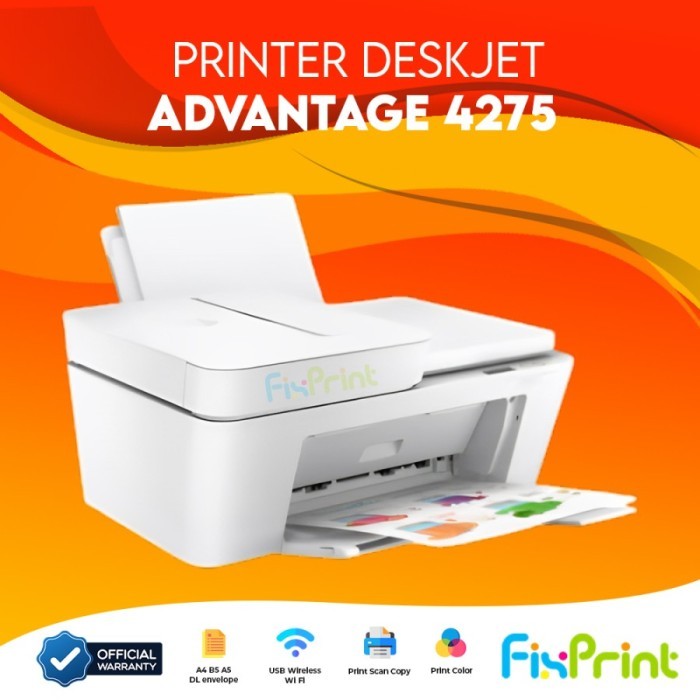 Printer HP Deskjet 4275 Ink Advantage Print Scan Copy AiO Wireless Bluetooth ADF Pengganti 4176 All