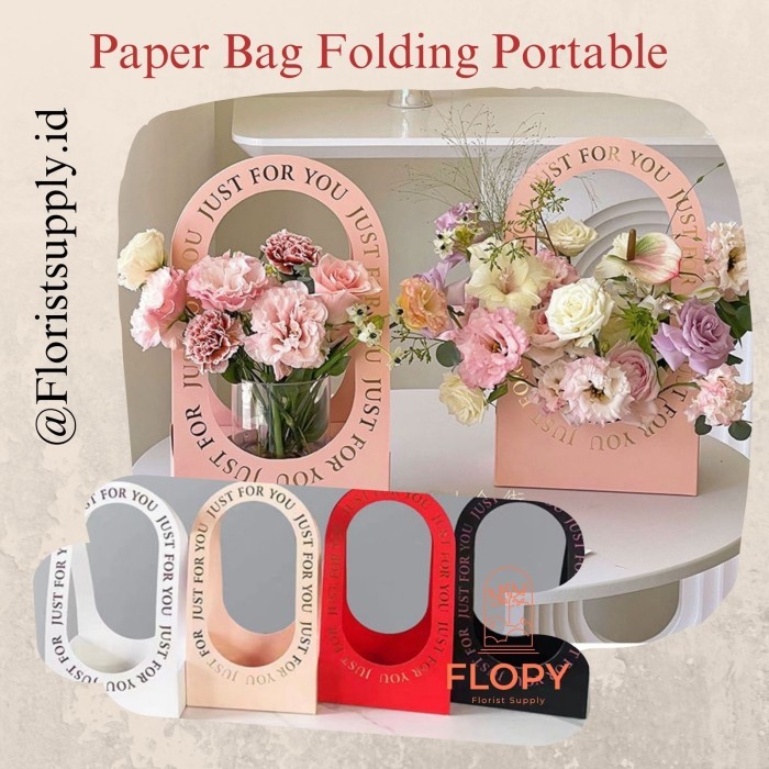 

[38x22x12cm] Paper Bag Korean Just For You / Paper Bag Motif Tulisan Just For You