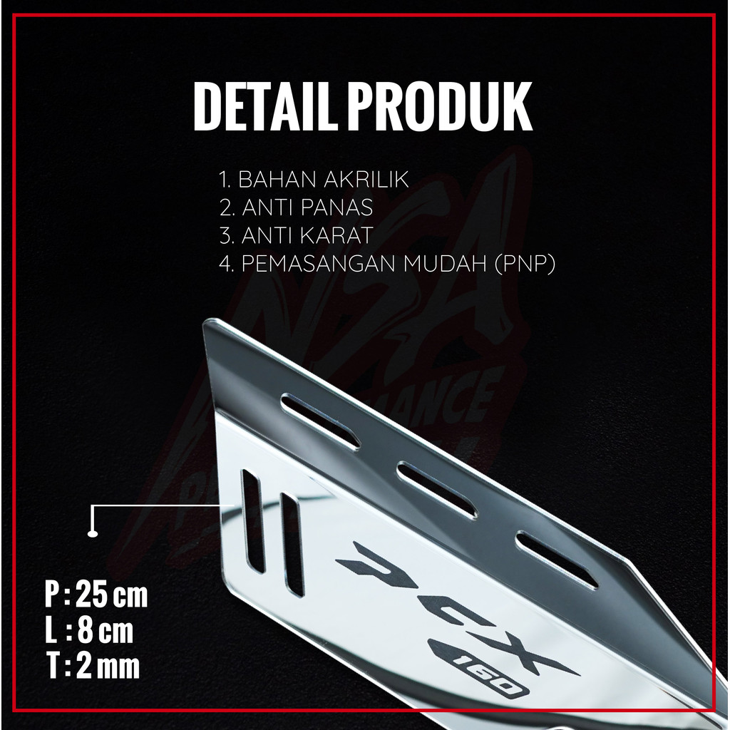 ID NSA COVER GARNISH KNALPOT PCX 160 GARNIS KNALPOT PCX 160 AKSESORIS MOTOR NSA PERFORMANCE