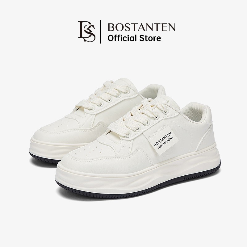 [BIG PROMO]  【New Arrival】BOSTANTEN Sepatu Kets Wanita Desain Keren Siswa Hitam Putih Nyaman Ukuran 