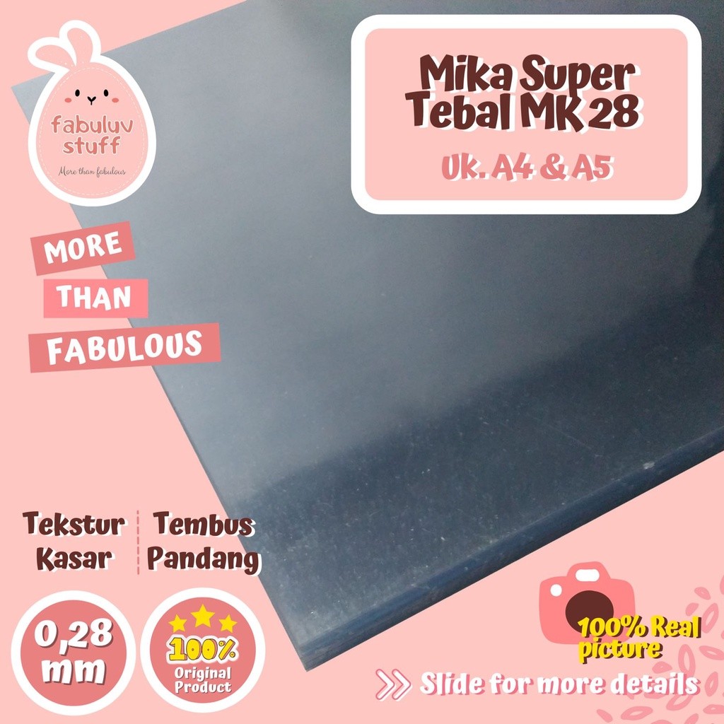 

Plastik Mika Jilid Super Tebal Doff 0,28 mm MK-28 A4 A5