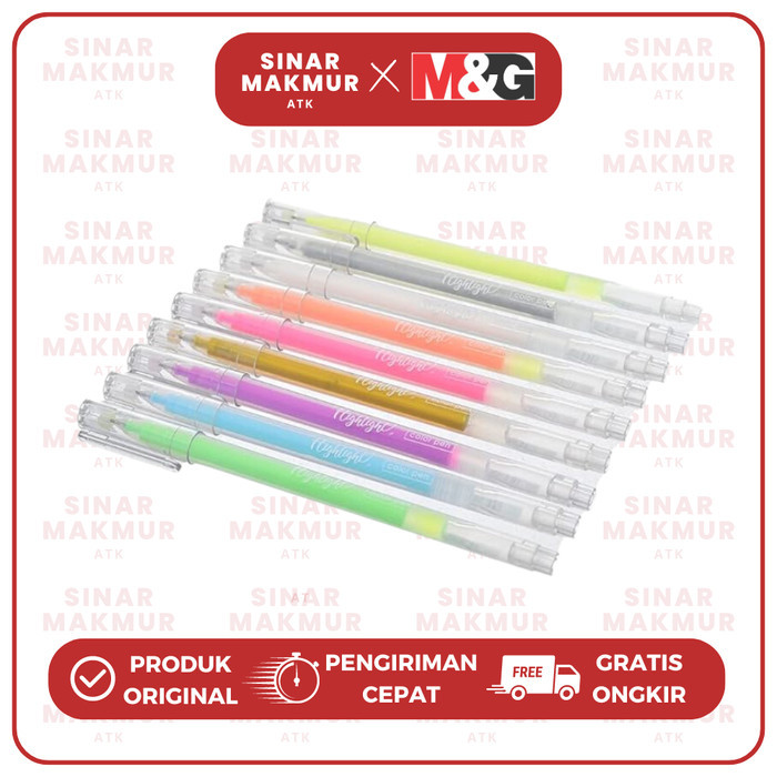 

Art Gel Pen/Craft Pen/Highlight Pen Kreasi Journal DIY 9 Warna Tip 0.6mm M&G AGPY5572 (Set)