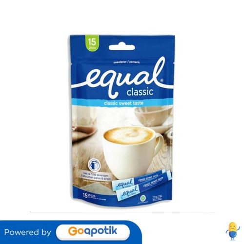 

Equal Classic Sweetener 1 Gram Pouch 15 Sticks