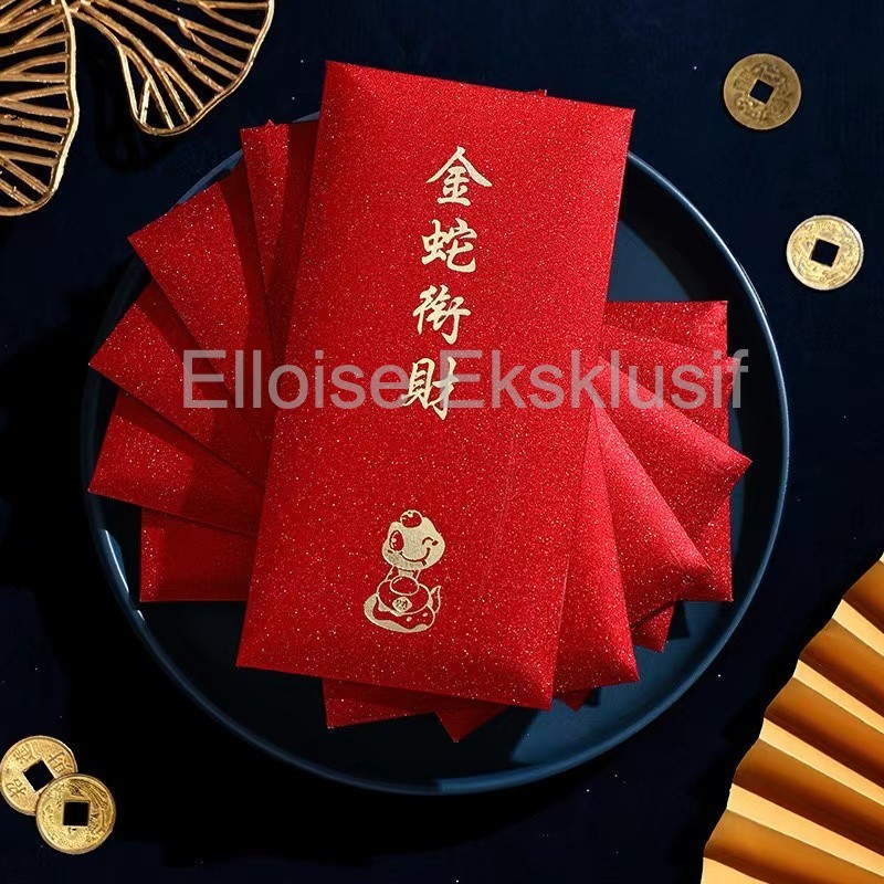 

Elloise Angpao Imlek Pendek Tahun Snake Ular 2025 Tebaru 6pcs amplop tahun baru Angpau Sanggit Wedding New EA111 amplop/angpao ular/angpao ular 2025/angpao imlek 2025