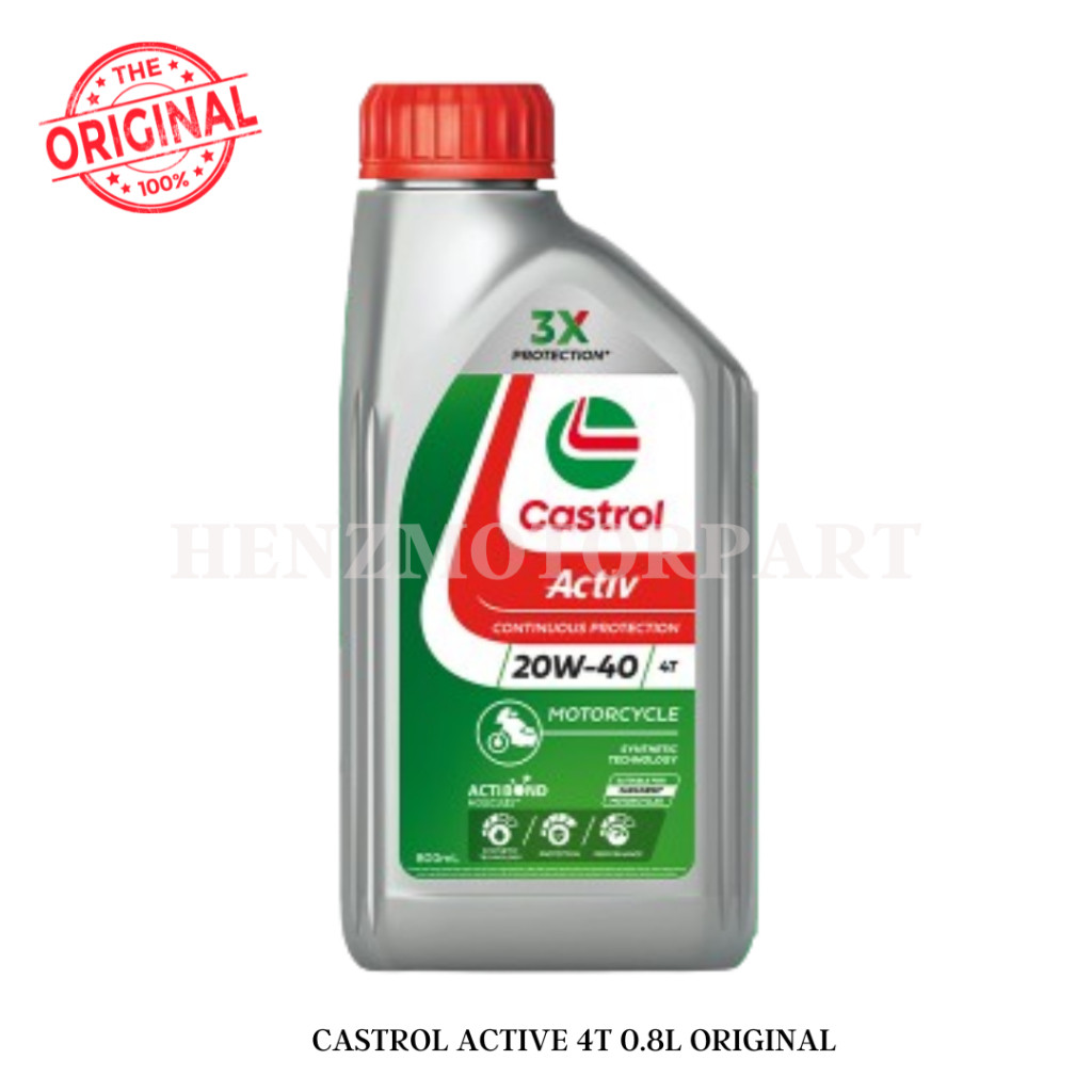 Oli castrol OLI CASTROL ACTIVE 4T 20W-40 0.8L