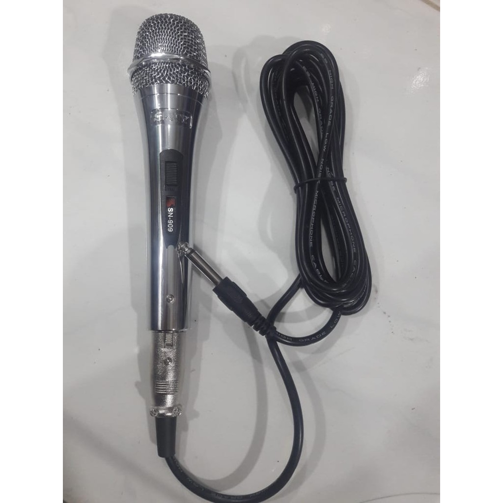 {{GERATISONGKIR}} MIC MICROPHONE KABEL SONY bodi besi elegan suara bagus mantul mic 909 KARAOKE - se