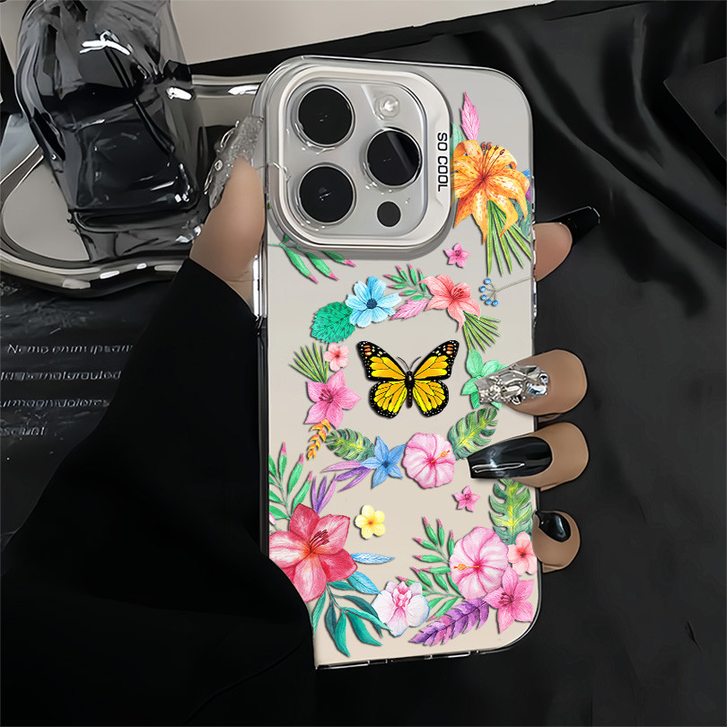 Flower Yellow Butterfly Premium Matte Hard Case Hp OPPO A60 A16 A58 A18 A54 A15 A57 A15 A92020 A31 A