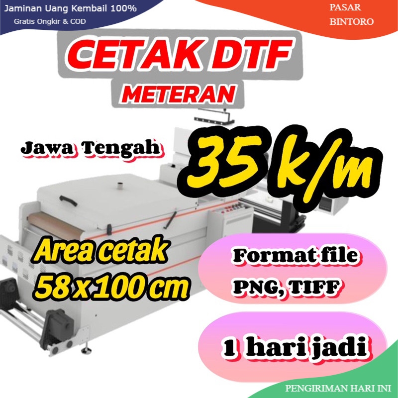 

custom DTF meteran 58x100cm cetak sablon dtf permeter