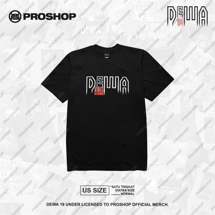 PRO | DEWA 19 LOGOS TSHIRT | KAOS PRIA KAOS DISTRO | HITAM - XXL