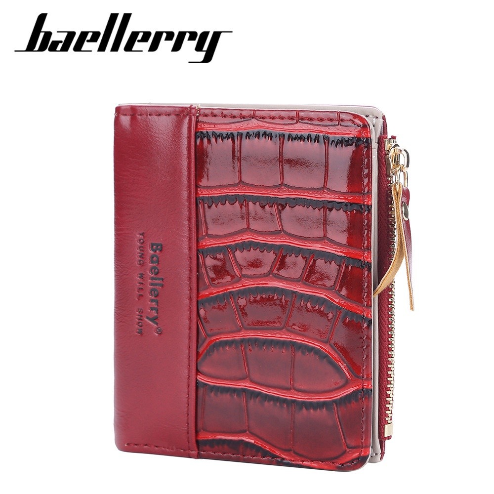 ORIGINAL IMPOR BAELLERRY N2373 DOMPET LIPAT WANITA BAHAN KILAT MOTIF KULIT ULAR