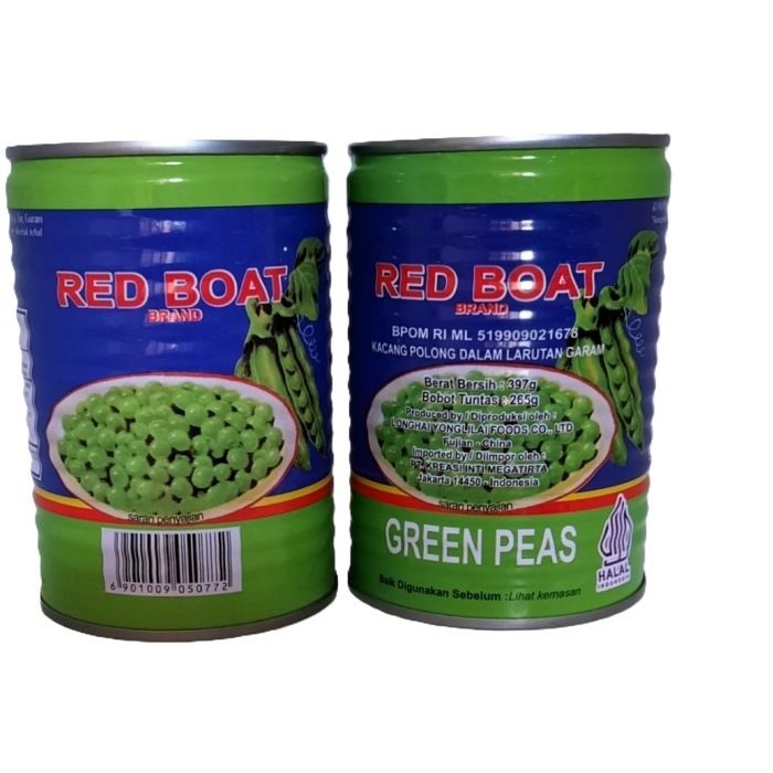 

Paket Kalengan Red Boat Brand Kacang Polong 397 gram 4 Kaleng Canned Green Peas 397g