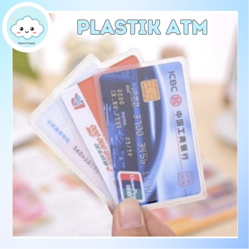 

Plastik Kartu ATM SIM KTP Plastik Cover Pelindung Kartu Anti Gores ATM Credit Card