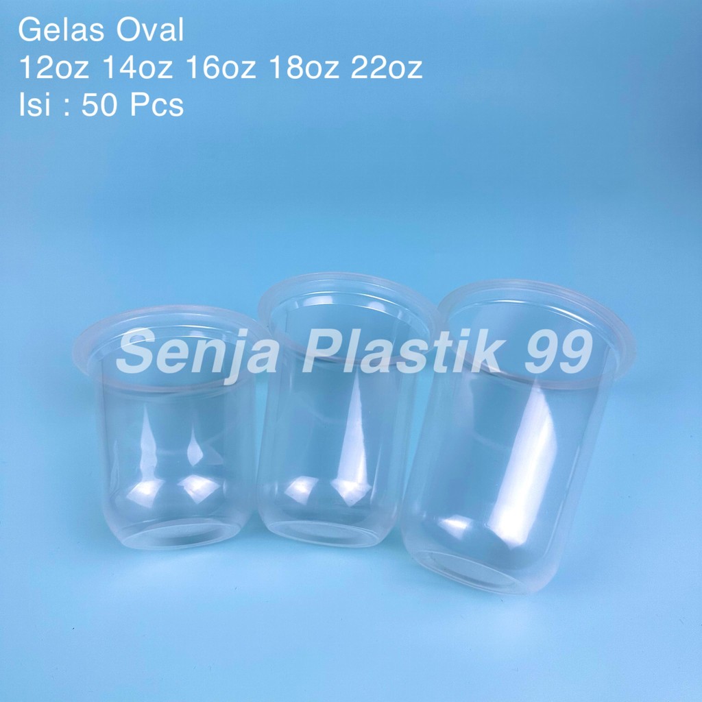 

Ukf5Pc6F4H (Kuliner.Kita) (Isi 50Pcs) Gelas Oval 12Oz 14Oz & 16Oz 18Oz 22Oz Tebal / U Cup Pp Bulat